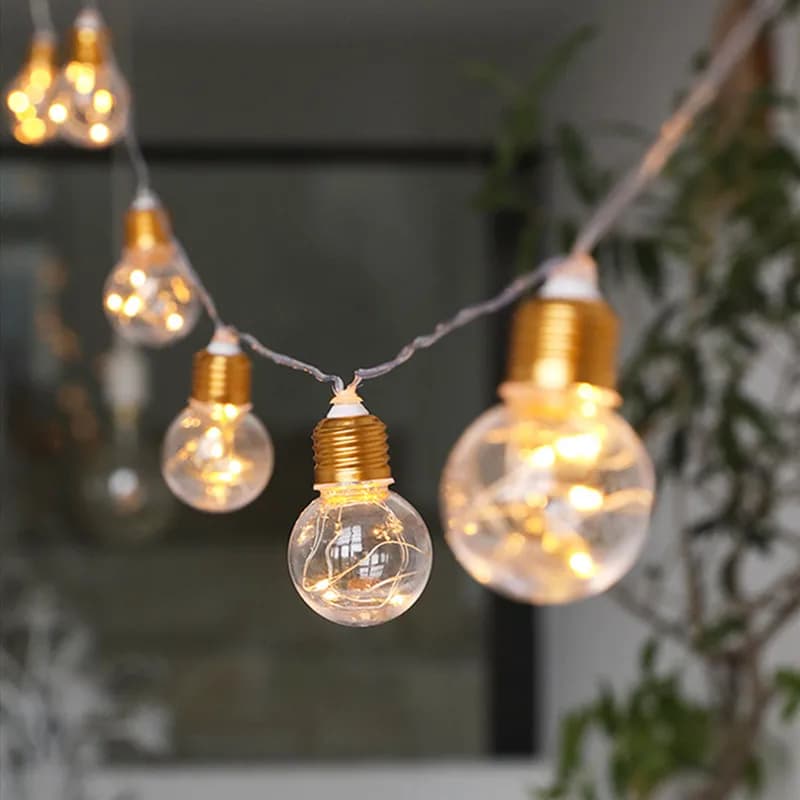 LED Fairy Lights Battery Bulb Indoor Bedroom Bulbs Garden Outdoor Wedding Party Christmas Decorations Garland String Light