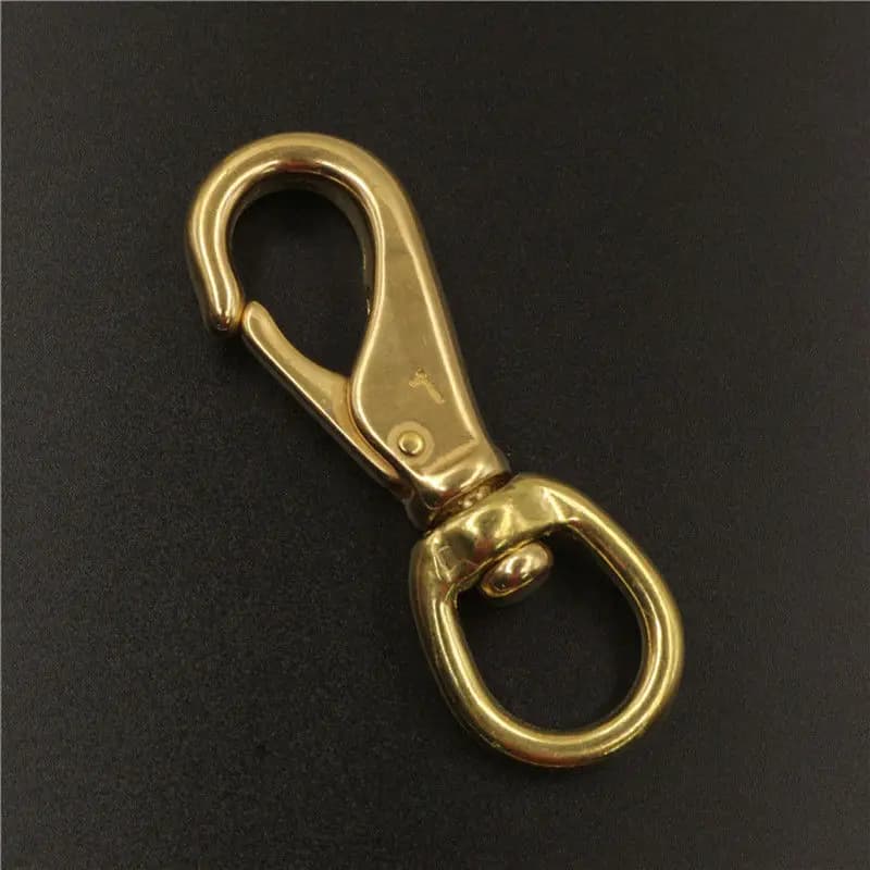 In Ottone massiccio Girevole Occhio A Scatto Gancio Multi-uso Gancio di Barca Fob Clip di Cavallo Gear Marine Pet Corda Pinze 6/8"