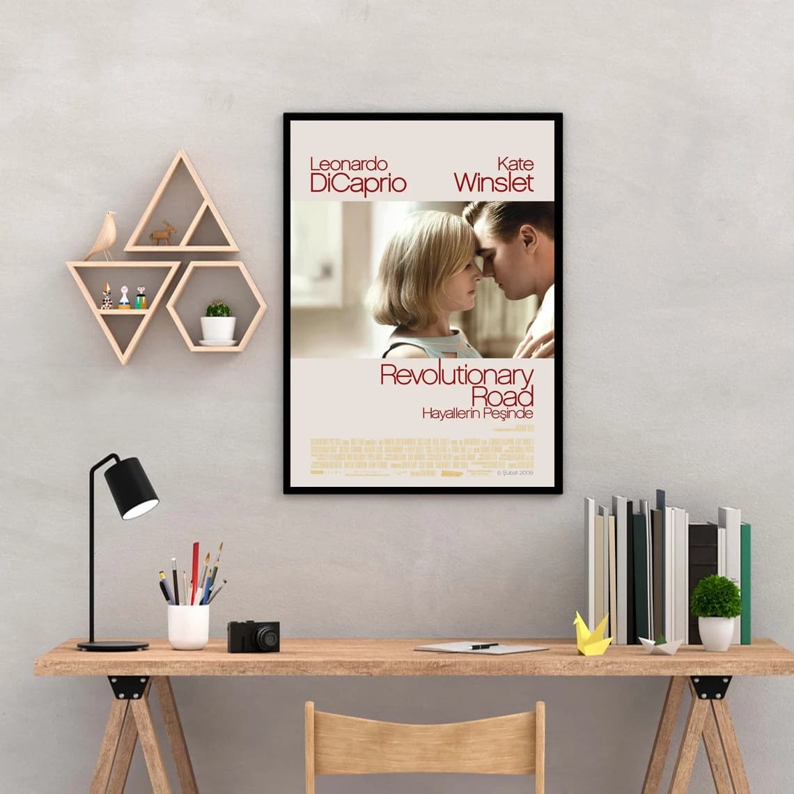 Reolutionary Road Hayallerin Pesinde Movie Poster Stampa artistica su tela Pittura Immagini murali Soggiorno Decorazioni per la casa (Senza cornice)