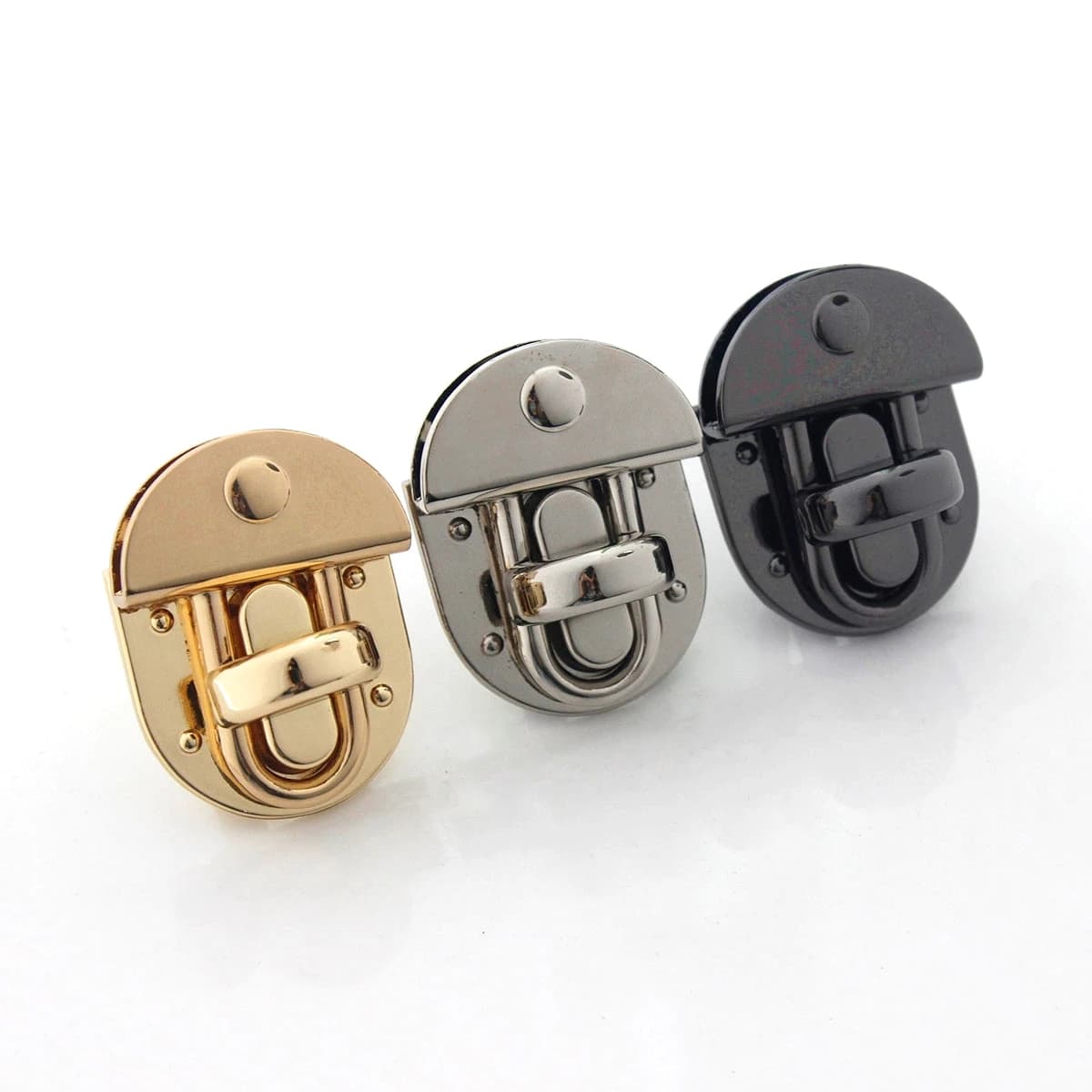 1pcs In Metallo di Forma Ovale Attivare Il Blocco Twist Lock Chiusura Artigianale In Pelle Borsa Delle Donne del Sacchetto di Spalla Della Borsa FAI DA TE Ferramenteria E Attrezzi
