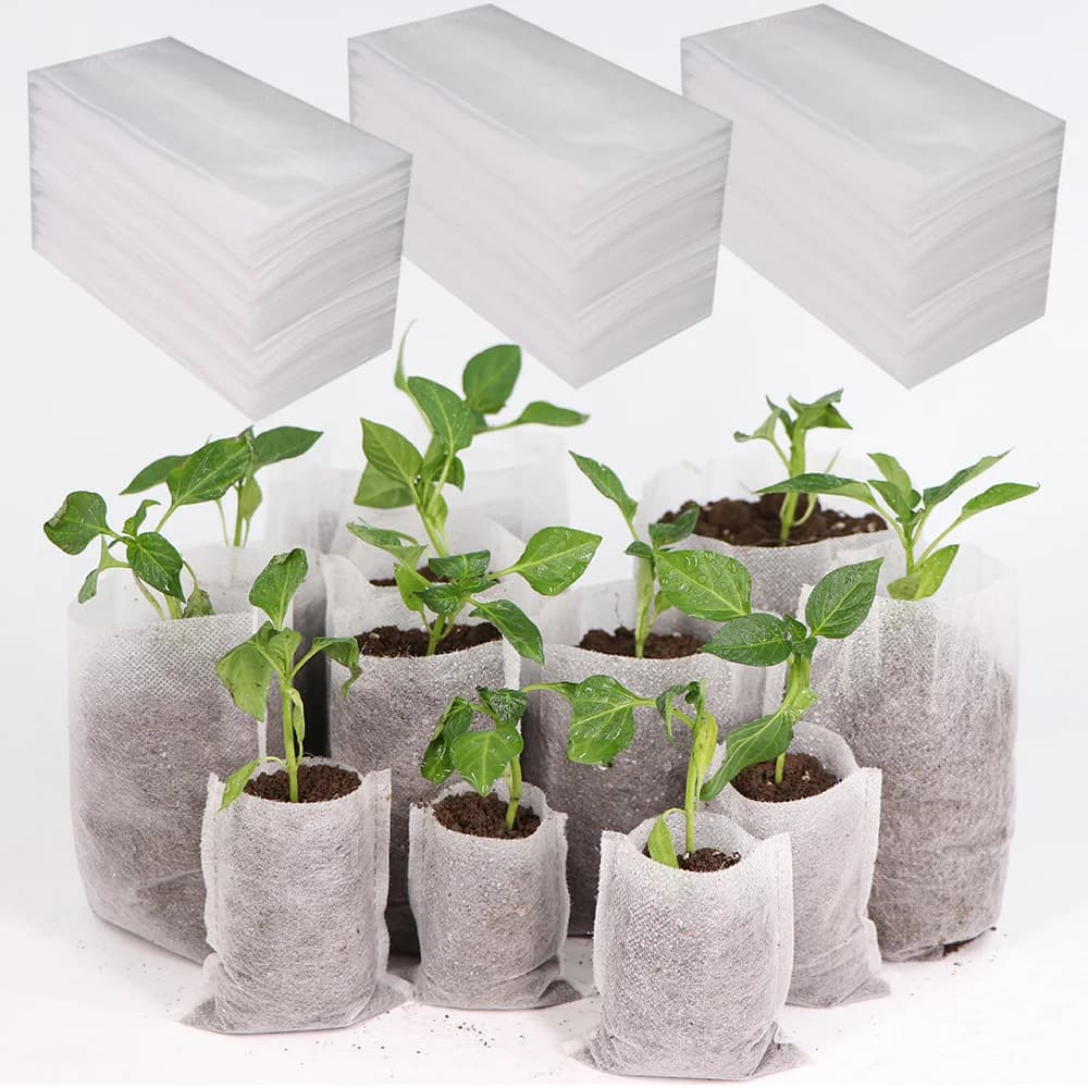 50/100PCS Maternal School Bags of the Plant Non Degradable Fabric Plain Bag Grows the Bag Tree Fruit Pots Semi Plain Start