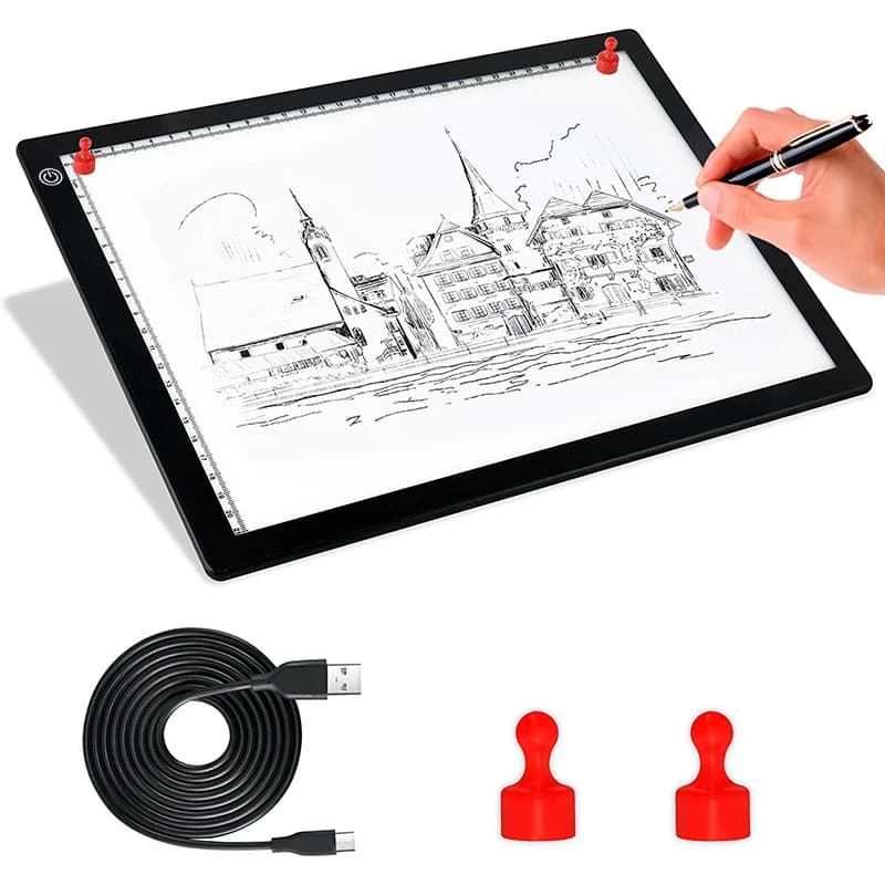 A4 Lavagna Luminosa Portatile Tracing Light Box Tavolo Da Disegno Magnetico Bordo di Luce Tavolo Da Disegno Light Box Per Il Tracciamento Sketch Pad