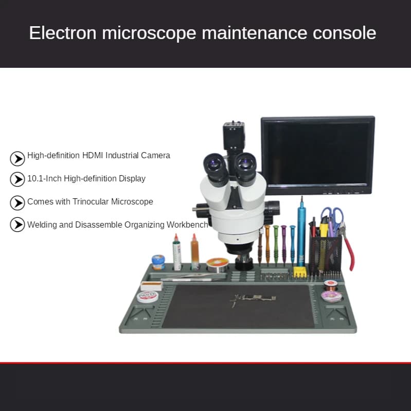 Microscopio elettronico trinoculare saldatura smontare banco da lavoro scheda madre circuito ispezione Zoom stereo Grande tavolo