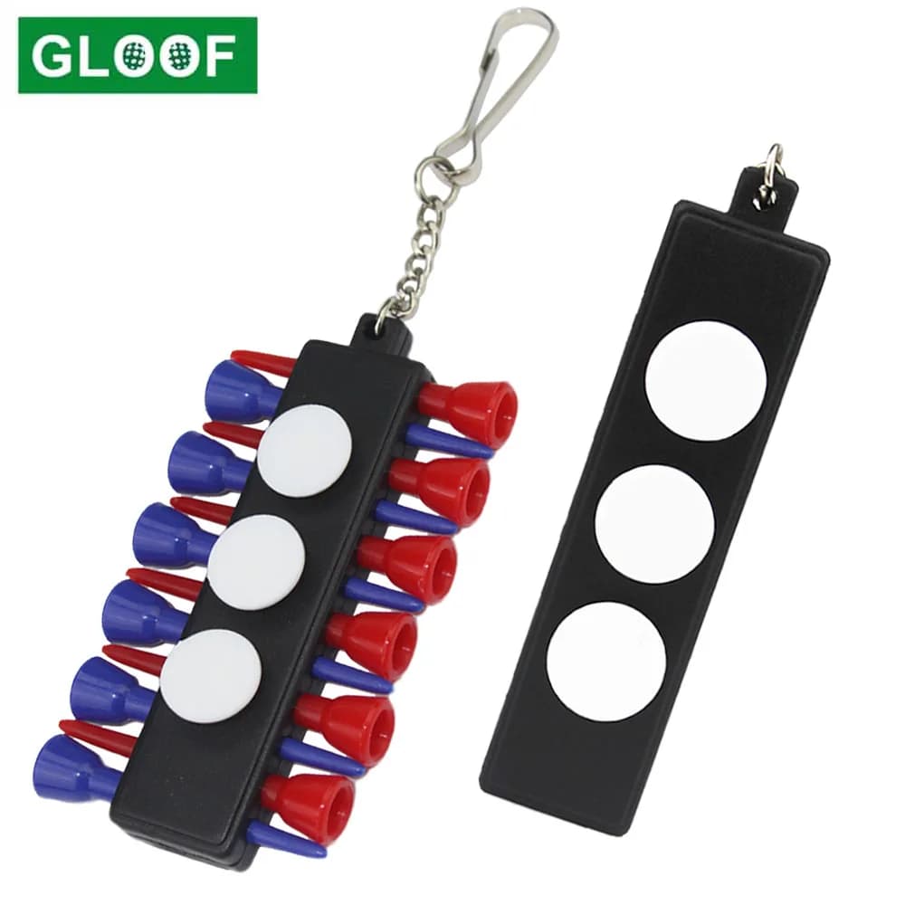 1Set porta t-shirt da Golf portatile in plastica con 12 t-shirt da Golf e 3 pennarelli a sfera in plastica con accessori da Golf portachiavi