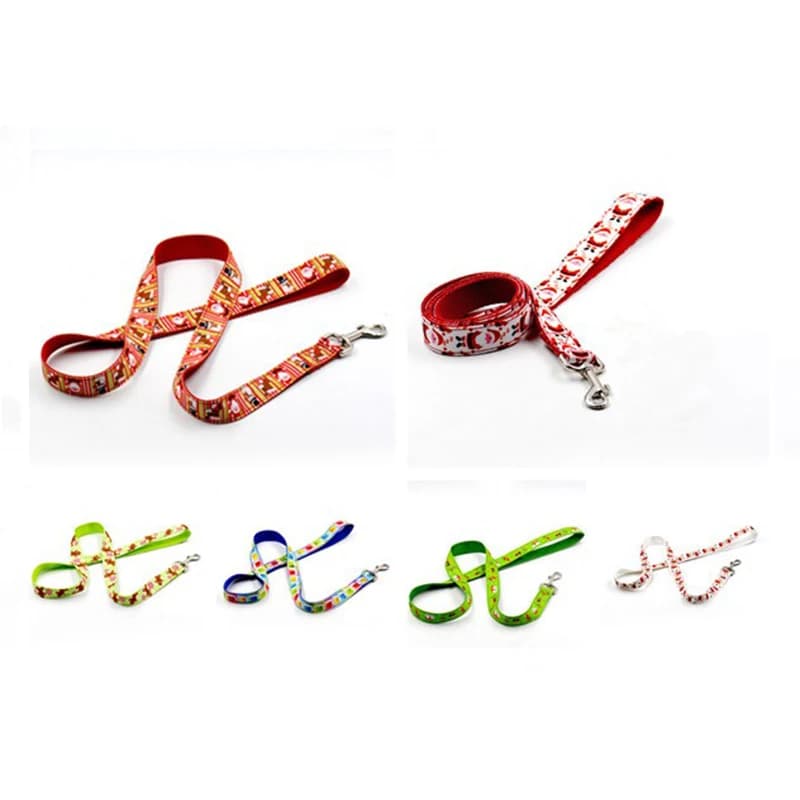 Guinzaglio natalizio regolabile per cani da compagnia Guinzaglio per cani da compagnia stile Babbo Natale Guinzaglio per cani di piccola taglia Prodotti natalizi per animali domestici