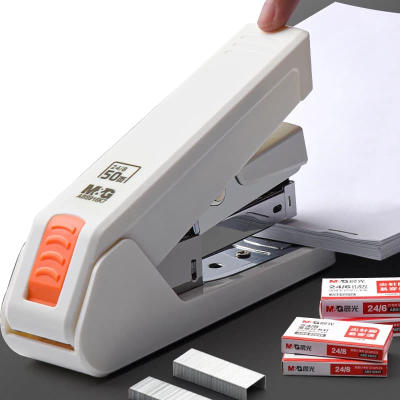 25/50/70 fogli cucitrice meccanica senza sforzo rilegatrice per rilegatura di libri di carta forniture per ufficio scolastico accessori di cancelleria graffette