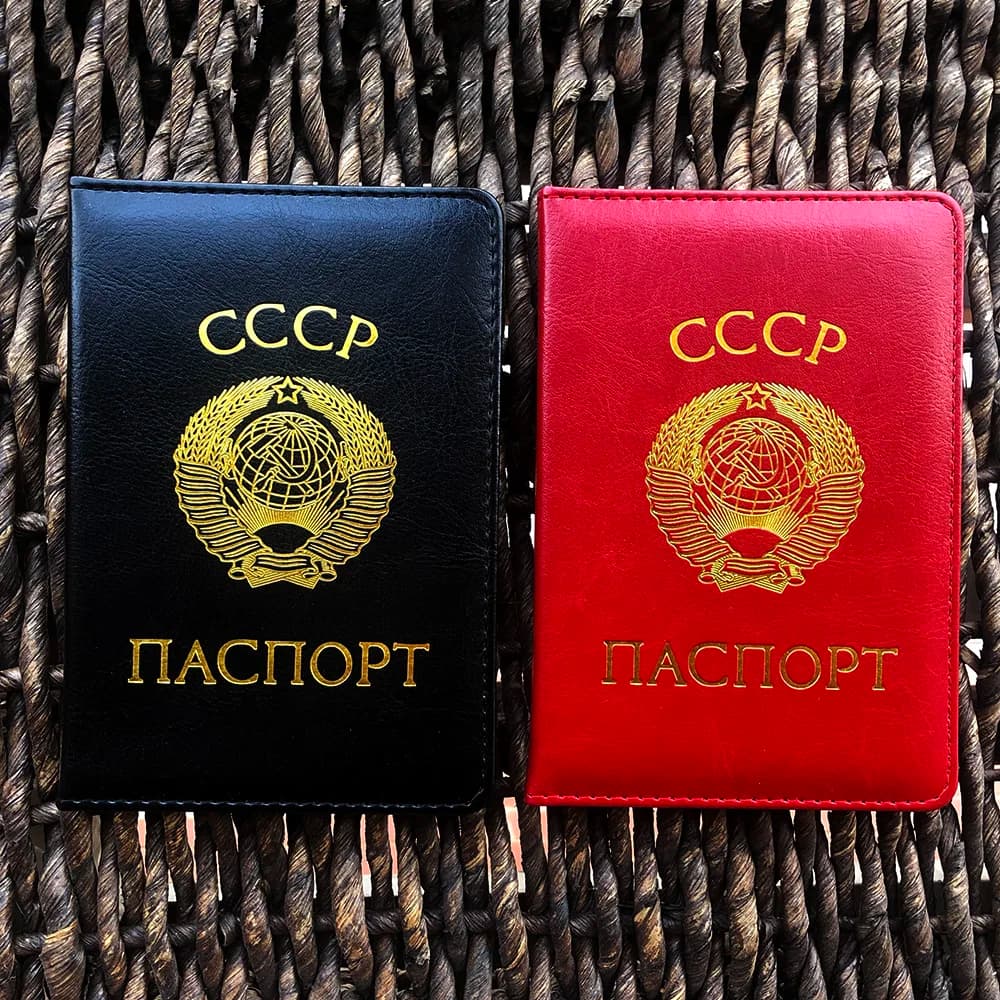 Russia custodia per passaporto CCCP coperture in pelle sovietica per passaporto urss porta passaporto uomo donna organizzatore di viaggi