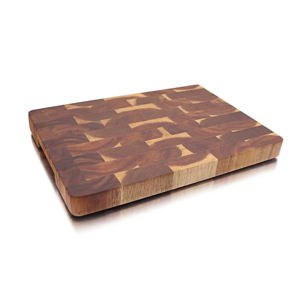 Jaswehome Premium End Grano di Legno di Acacia Tagliere Con Manopole a molla Solido Robusto Tagliere Vassoio Piatto Regalo Perfetto