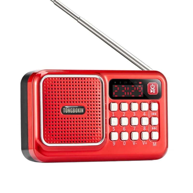 Portable Bluetooth FM Radio Receiver Speaker TF USB Card Reader Support for 3.5 mm earphones Rechargeable battery 18650