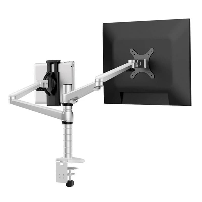 OA-8Z Support for 27-inch double-arm monitor height adjustable + tablet holders double-arm PC 360-degree rotating computer desks