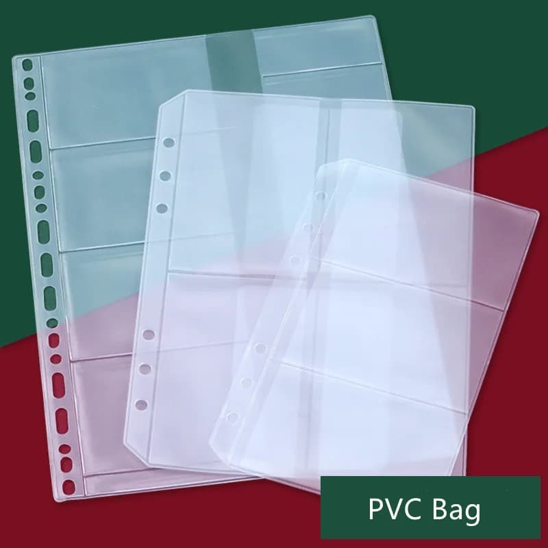 A6 A5 B5 Borsa trasparente in PVC Borsa per documenti per riporre libri a mano Borsa per informazioni Blocco note Libro per biglietti da visita Borsa a fogli mobili