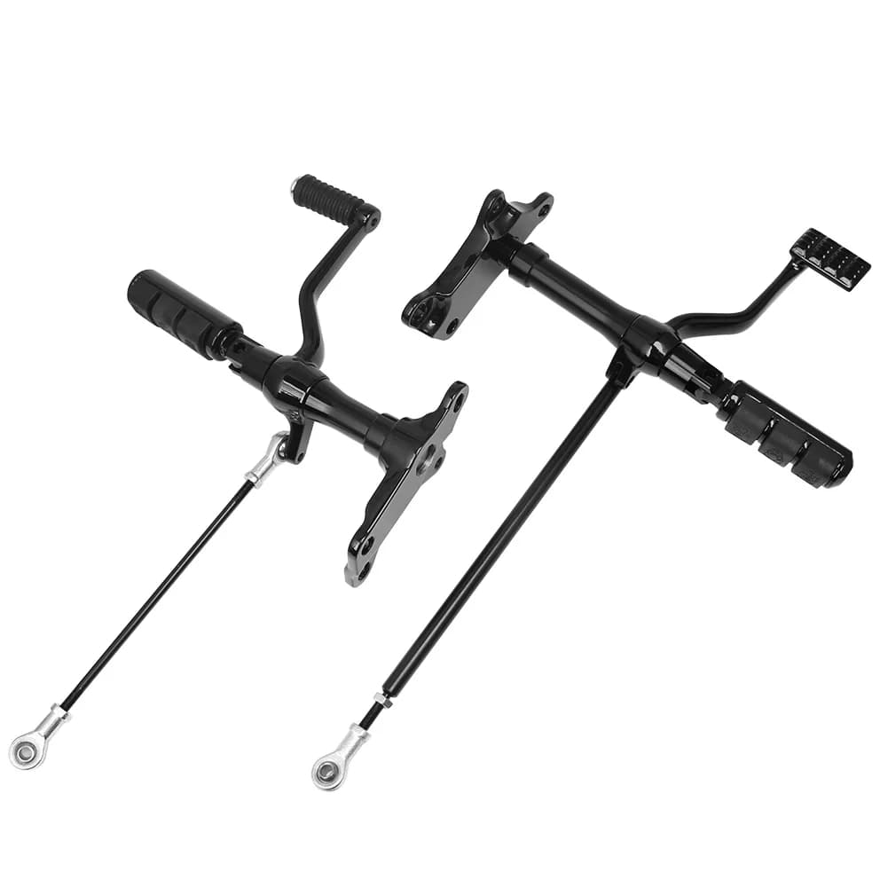 Pedane e leve e collegamenti Kit completi per comandi anteriori neri per moto per Harley Sportster XL 883 1200 1991-2003 2002 2001 2000