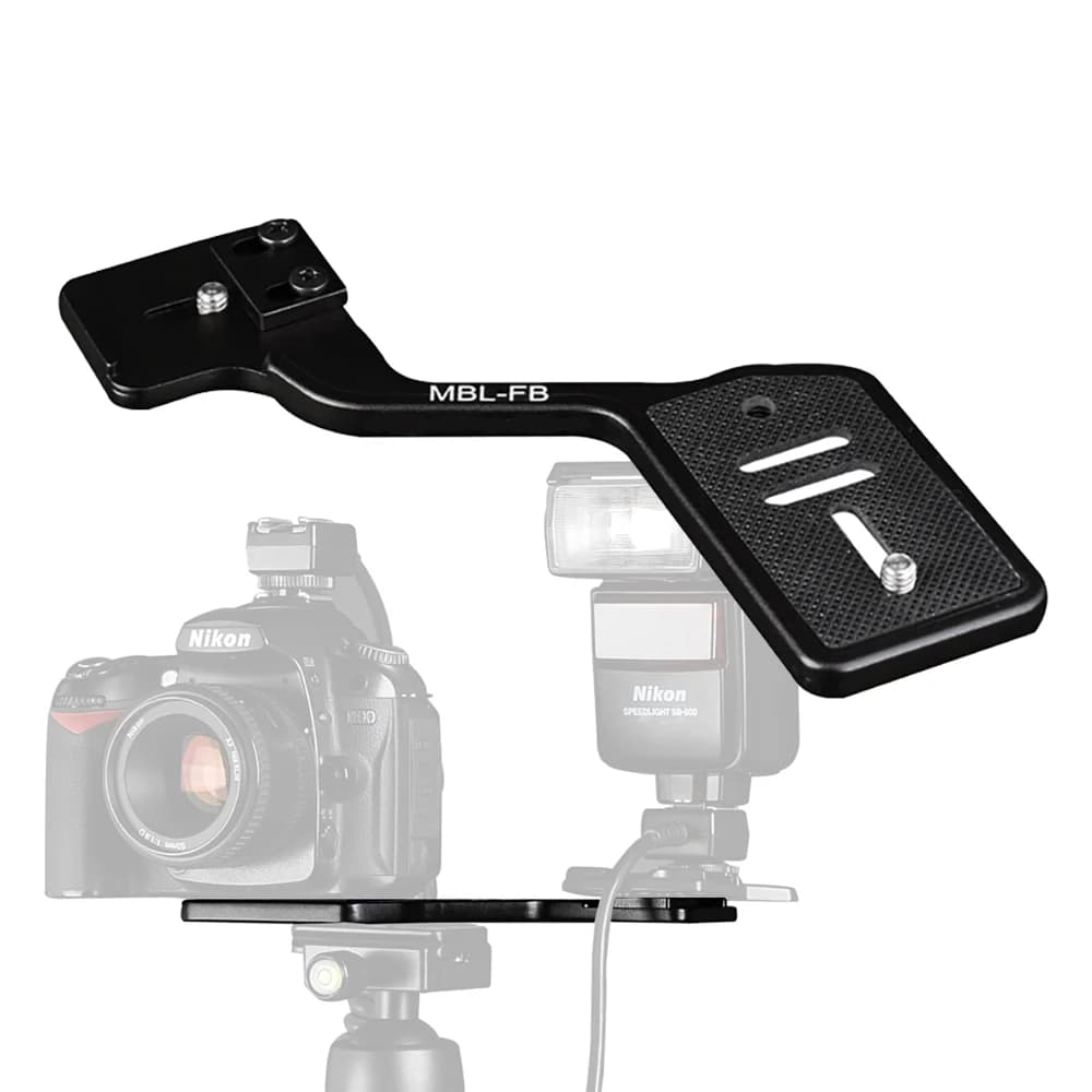 Manbily MBL-FB Piastra a sgancio rapido per fotocamera Photoflash Piastra di montaggio Supporto per foto verticale per flash Canon Nikon