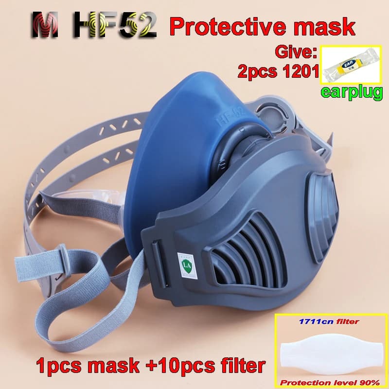 Nuova Maschera Protettiva Respiratoria HF52 Tipo 1211 Configurazione 1711 Filtro in Cotone Protezione PM2.5 da Polvere e Fumo Maschera Antigas 90%