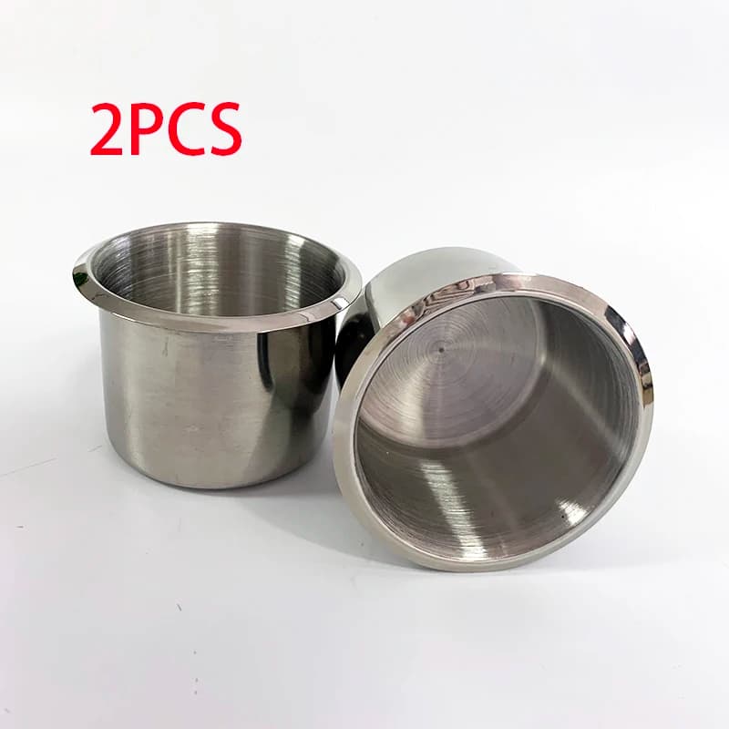 2 Pcs 68mmx55mm Stainless Steel Car RV Camper Boat Cup Drink Water Bottle Holder Car Cup Holder Drink Cup Camper Holder