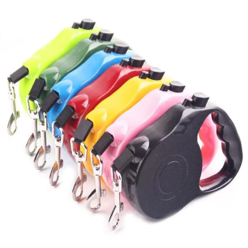3M/5M Automatic Retractable Dog Guigrey Pet Puppy Bucket Flexible Walk Traction Cord Dog Cat Outer Running Cables Training for Domestic Animals