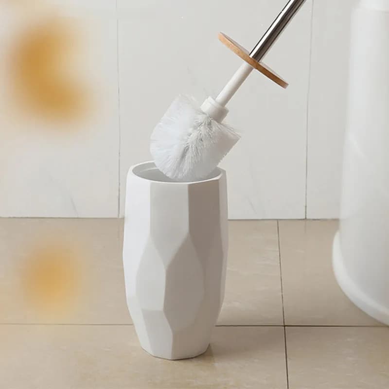 Irregular with Cover Resin Toilet Brush with Base Floor-standing Practical Cleaning Brushes Household Bathroom Accessories