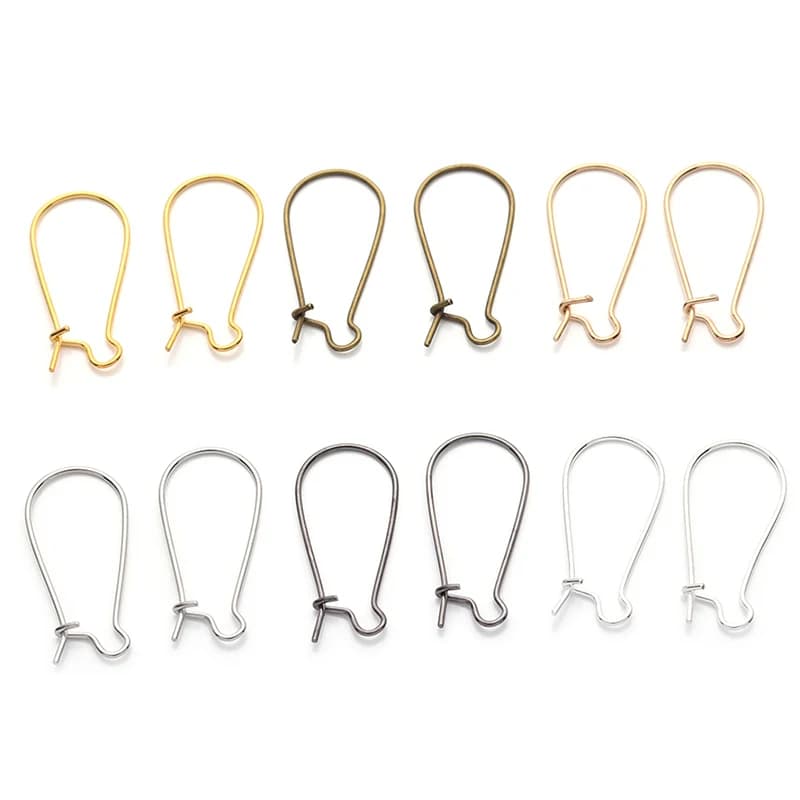 50pcs French Earring Loop Hoop Earring Ear Wire Hook For Jewelry Making Findings DIY Earrings Accessories Supplies Wholesale