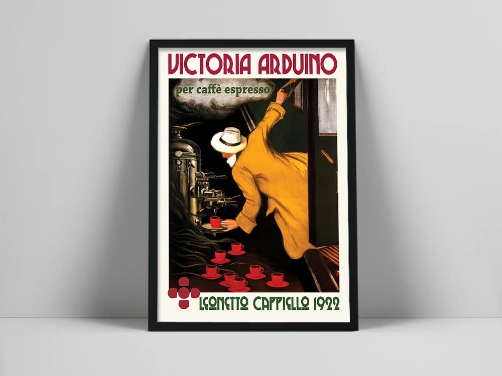 Famoso dipinto a olio Poster Per Caffe Espresso VICTORIA ARDUINO Pittura su tela Poster Stampe d'arte da parete Poster Immagine Home Decor