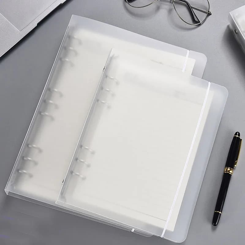 B5/A5 diario PP opaco trasparente raccoglitore a fogli mobili copertina del taccuino 6/9 fori quaderno diario Planner forniture di cancelleria per ufficio