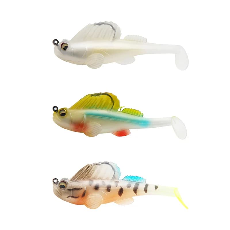 1 pz 14g 8.5cm richiamo di pesca esca morbida Jig Dark dormiente Swimbaits richiamo morbido pesca luccio richiamo bass Shad per pesce persico