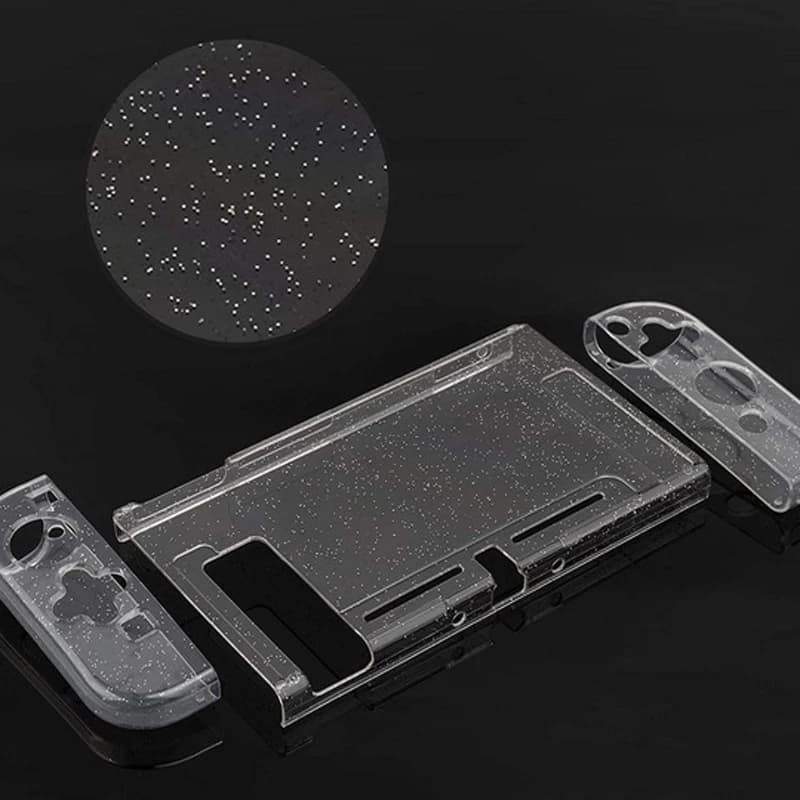 Custodia protettiva morbida in TPU trasparente con glitter Custodia protettiva Bling Shell per Nintendo Switch NS Joycon Controller Protezione in silicone trasparente