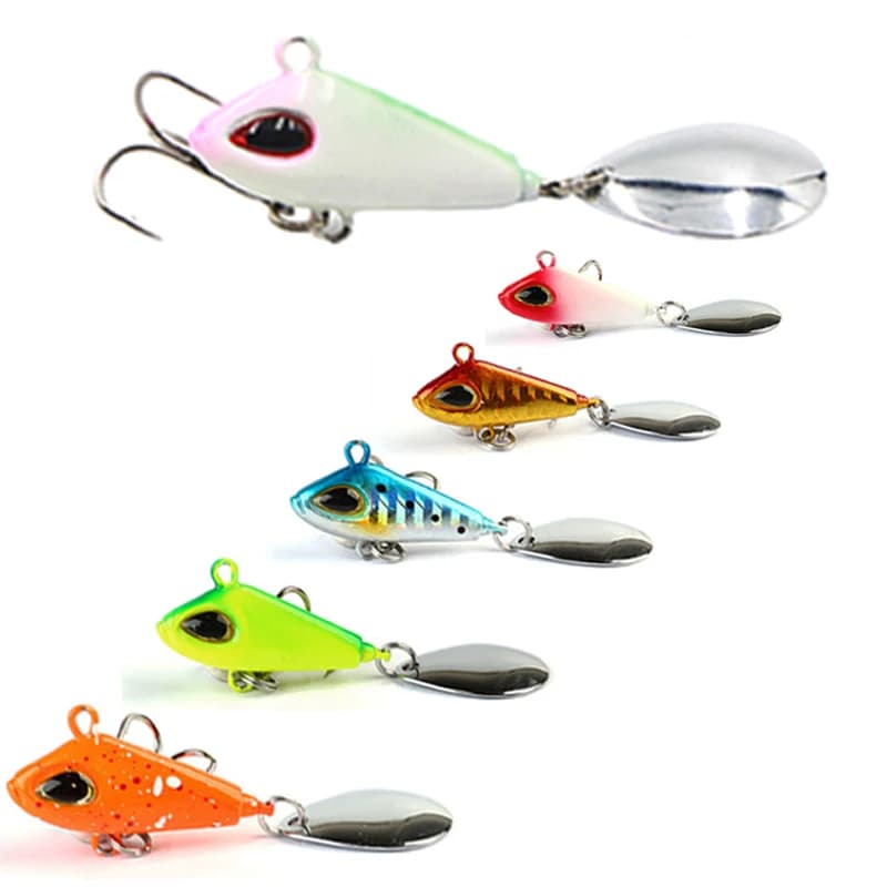 1 pz 6/11/18/22g VIB Crankbaits Fishing Lure Spoon woobble: l'ultimo Spin Jig Spinner esche per la pesca in acqua dolce e salata