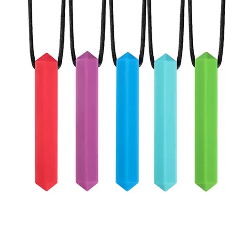 Massaggiagengive sensoriale collana da masticare Robot dinosauro Silicone massaggiagengive per dentizione autismo mordere mastic