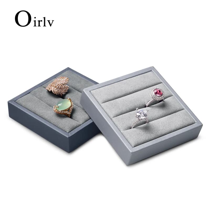 Oirlv New High Quality PU Leather Ring Display, Creative and Elastic, for Home Organization and Jewelry Glasses