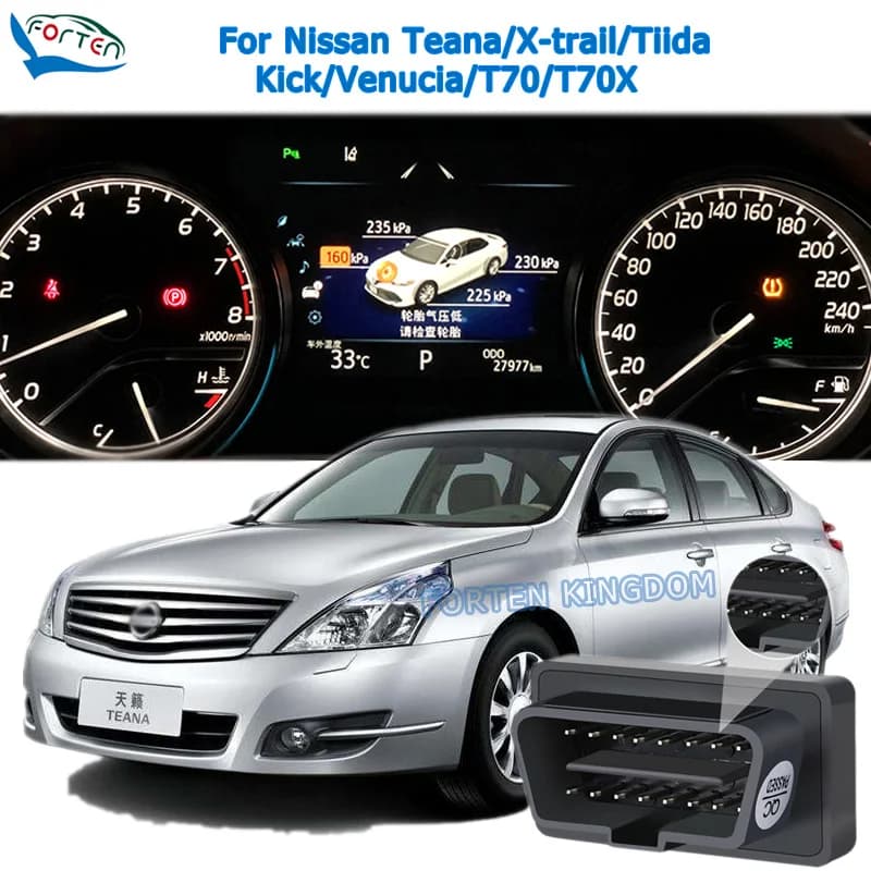OBD TPMS Tire Pressure Monitoring System Auto Door Lock Speedlock For Nissan New Teana New X-trail New Tiida Venucia T70 T70X