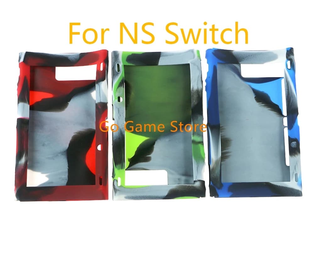 5 set per Switch NS Console Joy-cons Camouflage Gel siliconico Gomma Custodia morbida con impugnatura in pelle Durevole