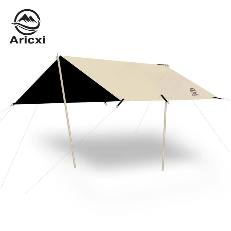 Aricxi rivestimento nero Tarp campeggio esterno riparo parasole tenda da sole ispessita 210D tessuto Oxford ANTI UV telo impermeabile