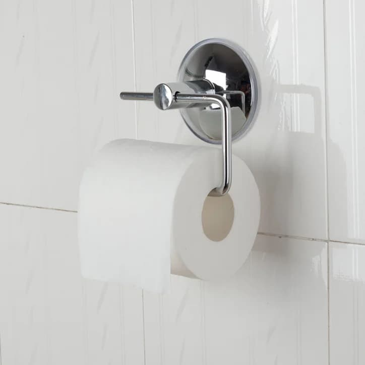 Porta ventosa toilette senza perforazione supporto da parete in acciaio inossidabile argento porta rotolo di carta da bagno cucina antiruggine Hotel durevole