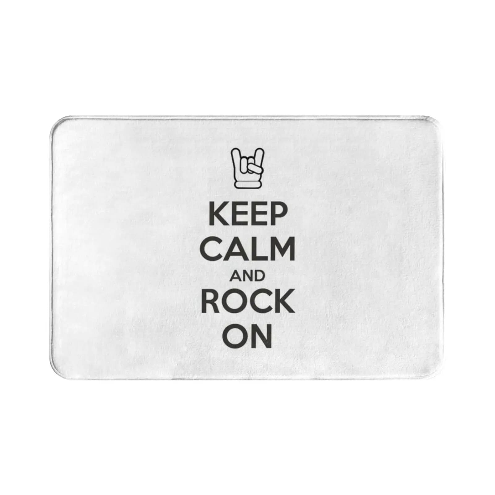 Mantieni la calma e il rock sul tappeto Tappetino morbido antiscivolo Mantieni la calma Rock Rock On Rock And Roll Rock Star Rock Music Rock