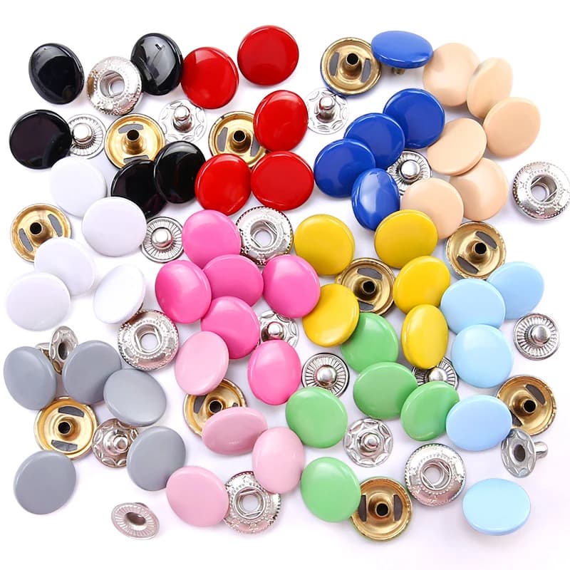 Leather Snap Buttons Fasteners Metal Snaps Press Studs Sewing Accessories Fabric Buttons For Clothes/Jackets/Jeans/Bags