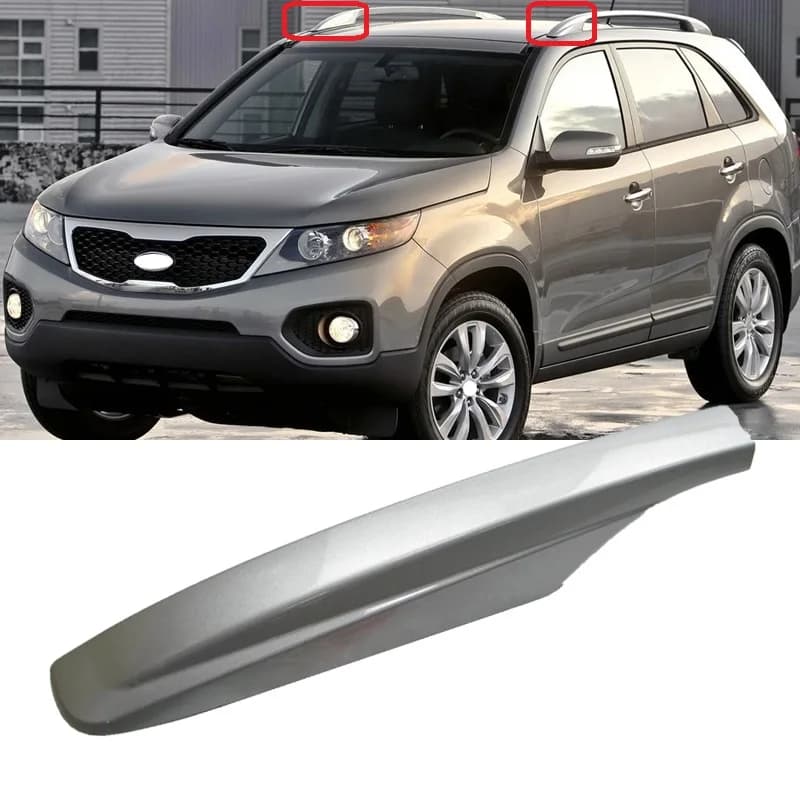 Roavia copertura della protezione del portapacchi del tetto argento per Kia Sorento 2009 2010 2011 2012 2013 2014 striscia di rivestimento della copertura del portapacchi