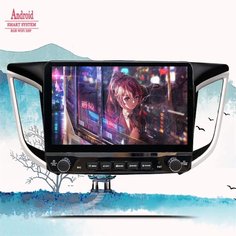 Autoradio Android 14.0 per Hyundai Creta Ix25 2016 2017 2018 2 Din Lettore Multimediale DVD GPS Navi Stereo HU RDS Carplay