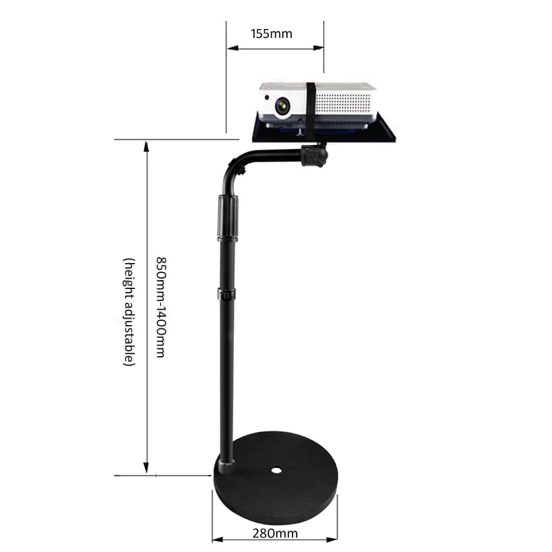 PMA-T6-85160II-P altezza universale del supporto del pavimento del computer portatile del supporto del monopiede del proiettore di 5KG 850-1400MM regolabile con il vassoio