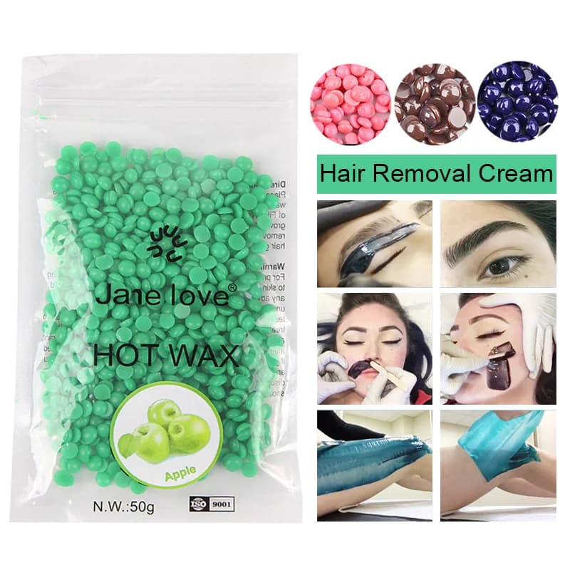 25/50g fagioli di cera depilatoria nessuna striscia depilatoria pellicola calda cera dura Pellet ceretta Bikini corpo viso depilazione fagiolo per donna uomo