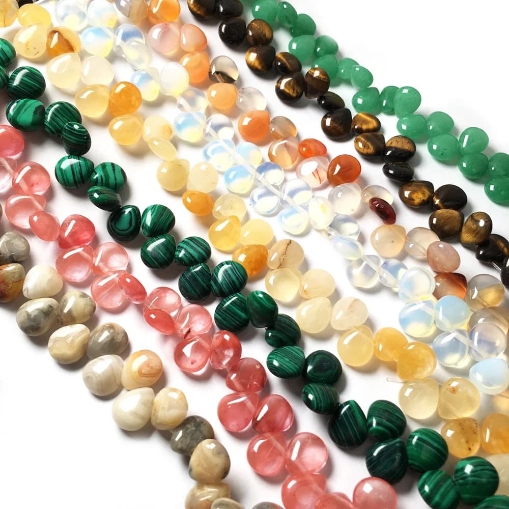 Perline sciolte a forma di goccia d'acqua in pietra naturale perline di cristallo semifinite per gioielli che fanno accessori collana braccialetto fai da te