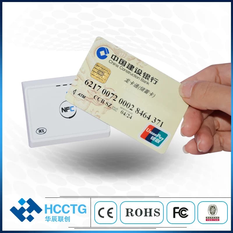 Lettore NFC wireless senza contatto 13,56 MHZ Lettore di schede mobile Bluetooth Android RFID Scrittore ACR1311U-N2