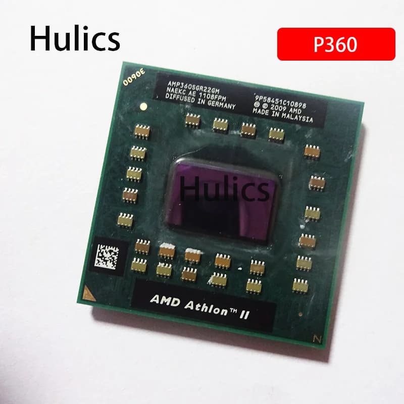 Hulics Used AMD Athlon II Dual-Core Mobile P360 2.3 GHz Dual-Thread 2009 09 CPU Processor AMP360SGR22GM Socket S1