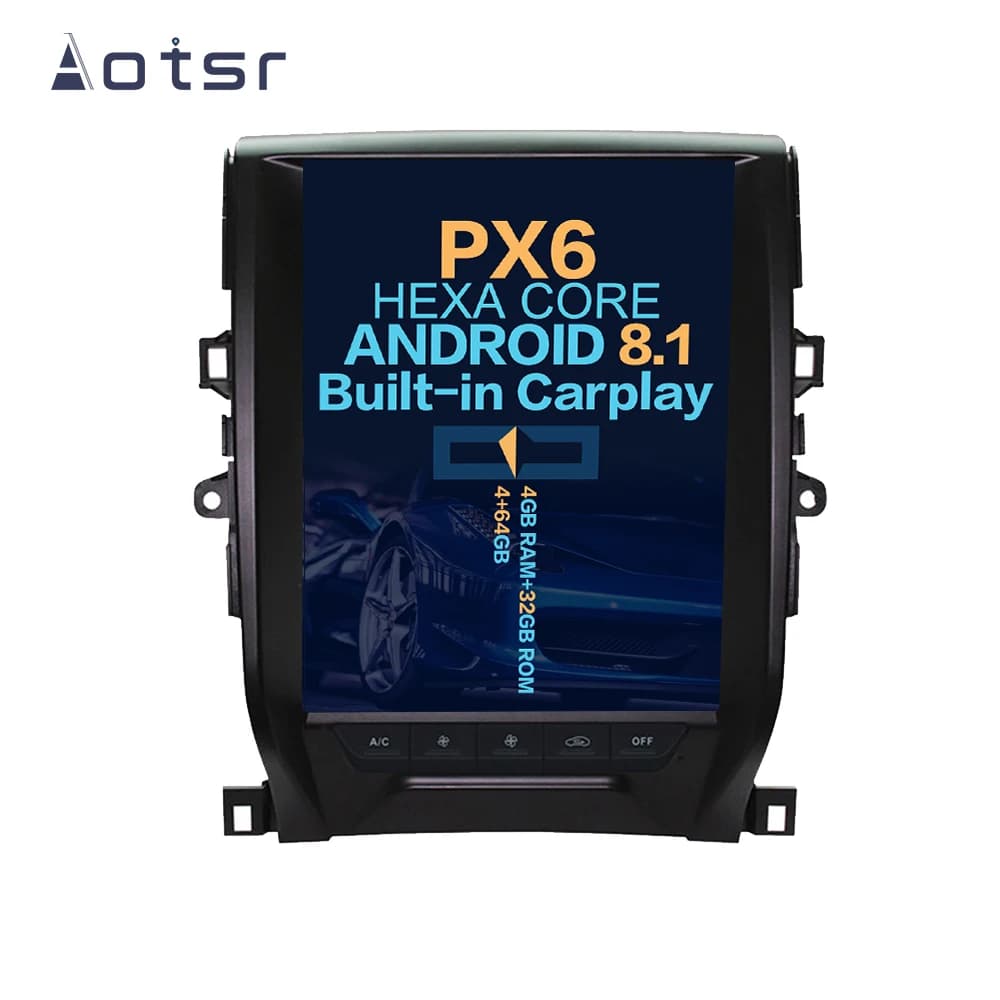 Aotsr 12.1“ Vertical screen Android 13 Car DVD Multimedia player GPS Navigation For Toyota Reiz Mark X 2011-2016 with carplay