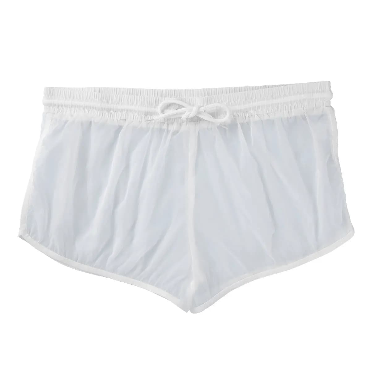 Men's Swimwear Sexy Solid Basic Long Swim Sport Tronchi Surf Shorts with Pockets Swimming Boxers