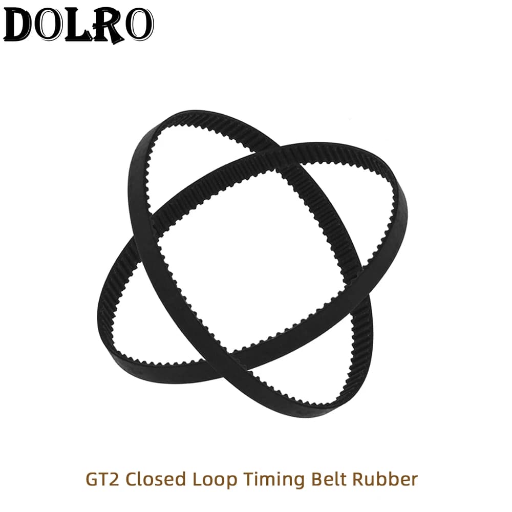 Parti della stampante 3D GT2 cinghia dentata ad anello chiuso gomma 2GT 6mm 110 112 122 158 200 232 280 300 400 610 852mm cinghie sincrona parte