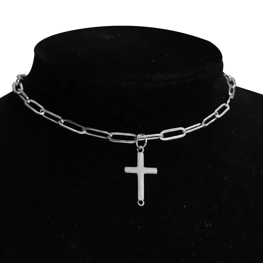 Stainless Steel Clavicle Chain Choker Necklace Female Punk Fashion Hip Hop Silver Color Short Neck Chains For Women Jewelry Gift