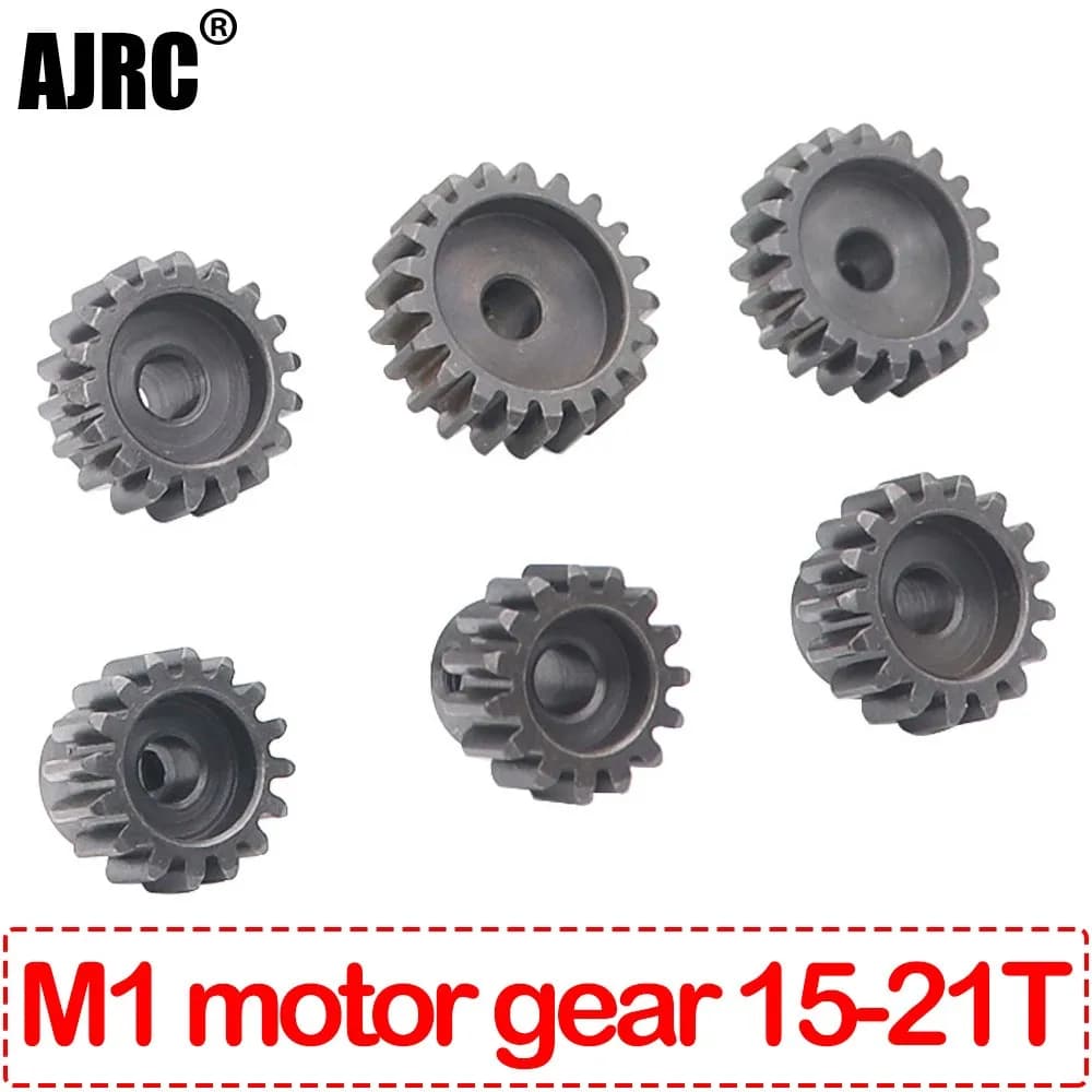 AJRC M1 5mm 15T 16T 17T 18T 20T 21T ingranaggio motore pignone in acciaio nero per motore modello 1/8 Rc