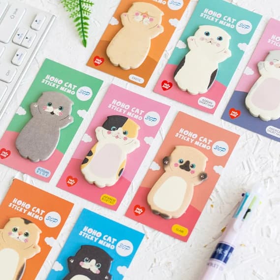 30 pcs kawaii Cartoon cat Sticky messaggio note appunti diario fiocchi fissi Scrapbook decorativo carino N Times Planner appiccicoso