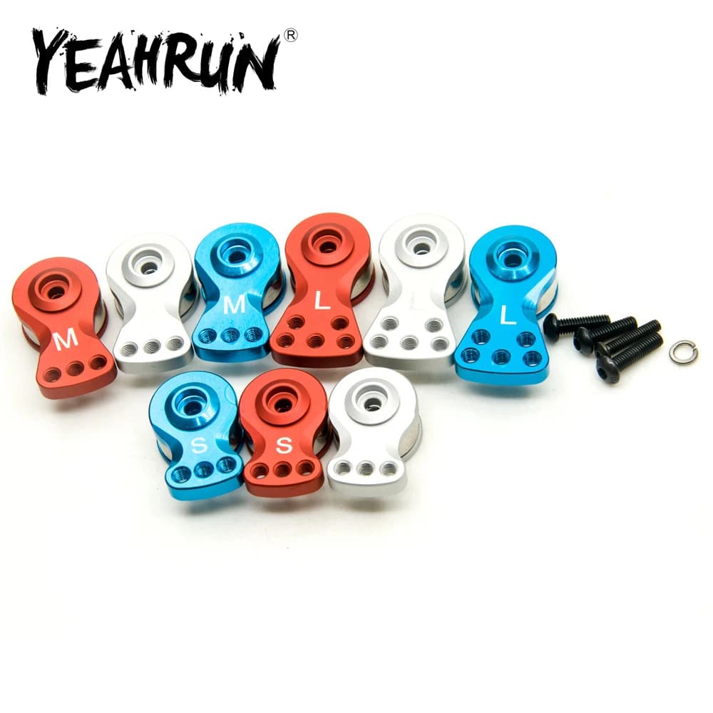 YEAHRUN 1Pcs braccio Servo regolabile in lega di alluminio 25T per 1/10 RC Crawler Cars Helicopter Model Boat