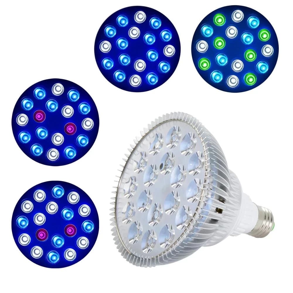 E27 LED Pianta Coltiva Lampadina Par38 lampada per piantine di piante d'acquario Spettro completo Phyto Grow Box per semi di fiori da interno Barriera corallina
